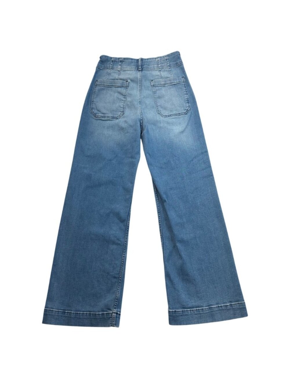 Maeve Anthropologie The Colette High Rise Wide Leg Denim Jeans Sz 30x29 Stretch - Picture 2 of 13